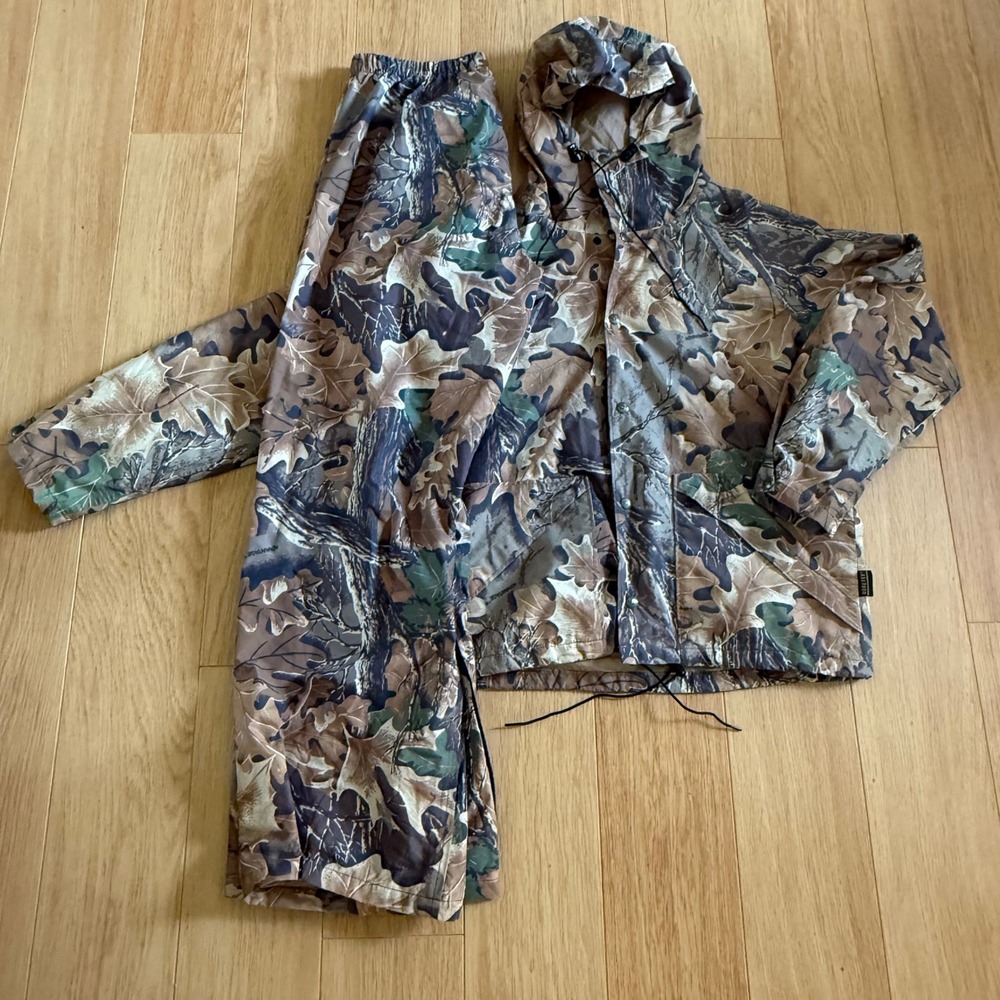 Vintage 10x Rain Suit Medium Camo Gore-Tex Jacket Pants Advantage Timber Hunting